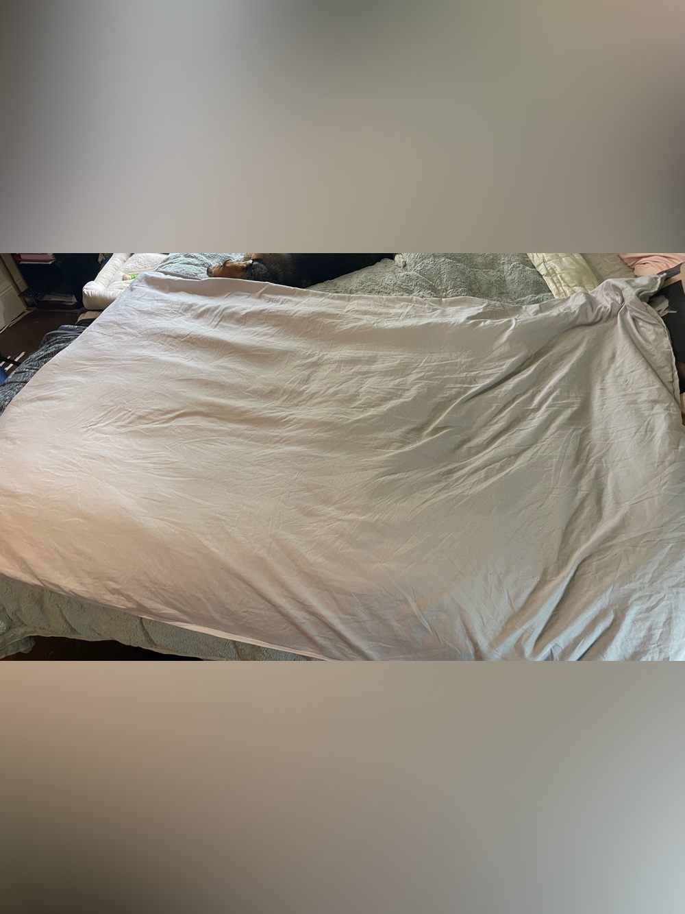 Weighted throw blanket with removable cover